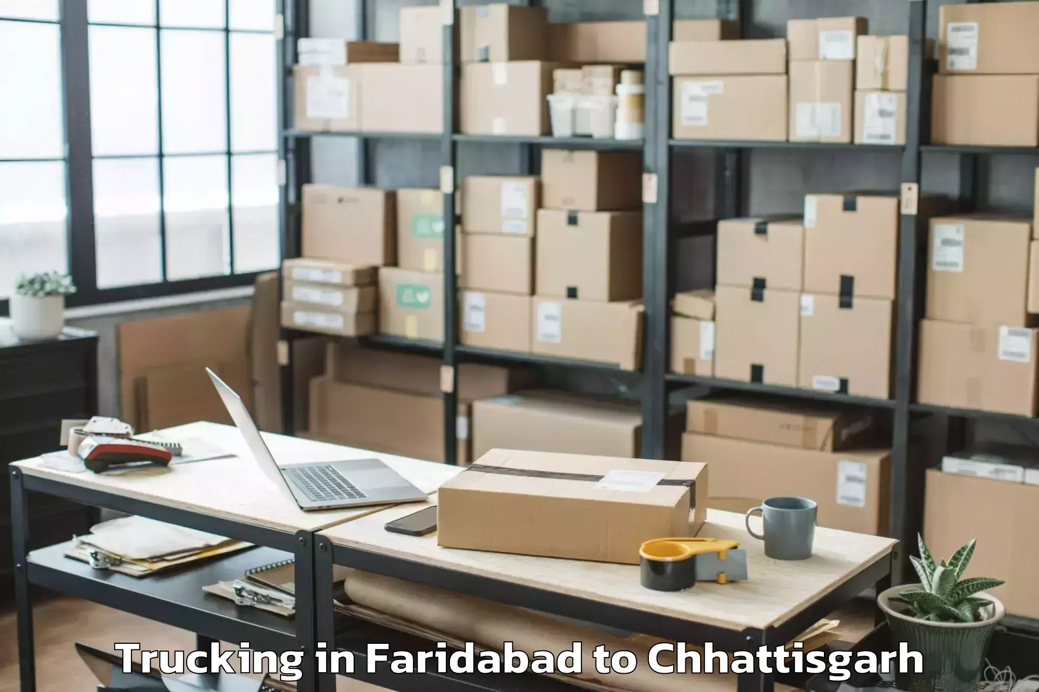 Book Faridabad to Chhindgarh Trucking